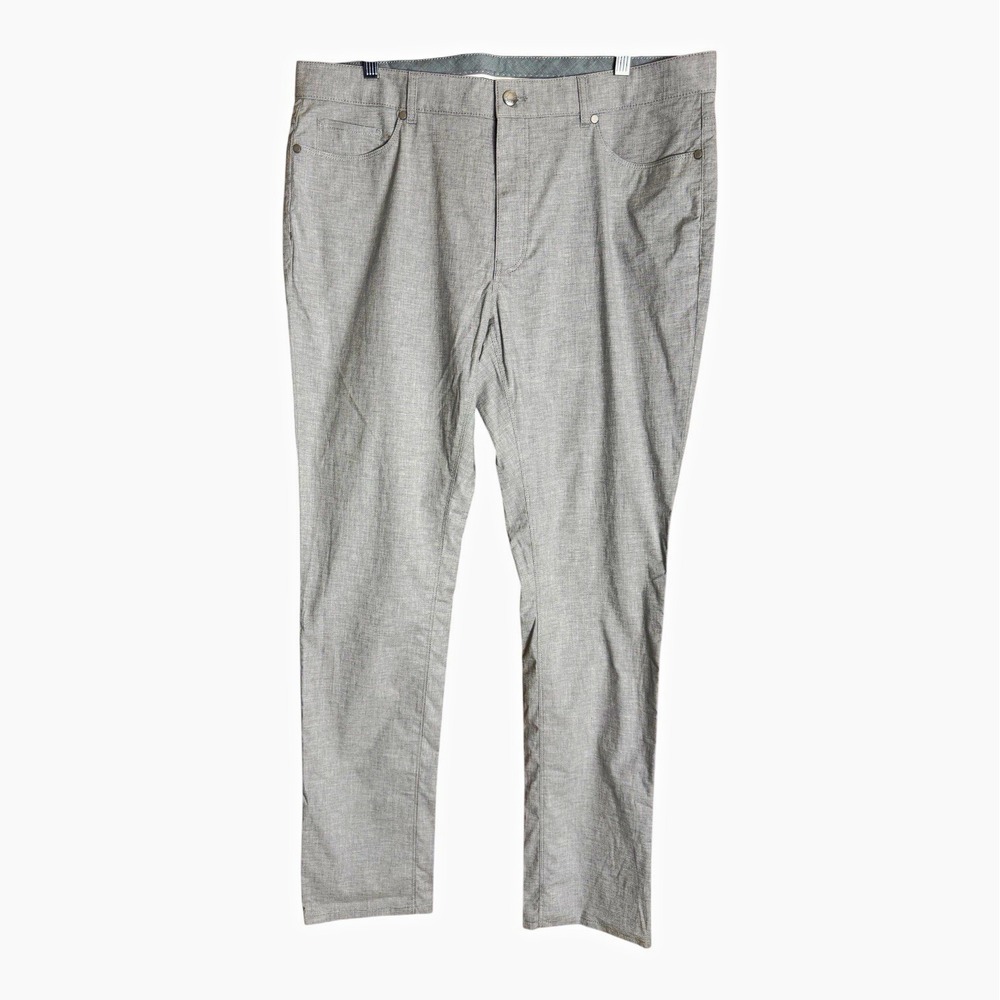 Men's Peter Millar Gray Stretch Chino Pants 5 Pocket Trousers 38 X 35